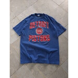 Vintage 1980s NBA Detroit Pistons Bad Boys Era Blue Single Stitch T-shirt M